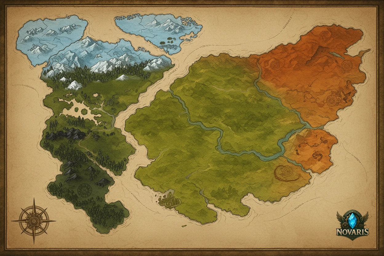 Carte du monde de Novaris